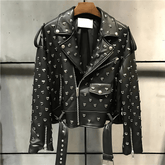 SAINT CHIC Jacket 37 / Black HEARTS Biker Jacket